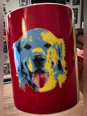 FRINGE 3 Dogs Coffee Mug Golden Retriever Boston Terrier Chihuahua Pop Art 15oz